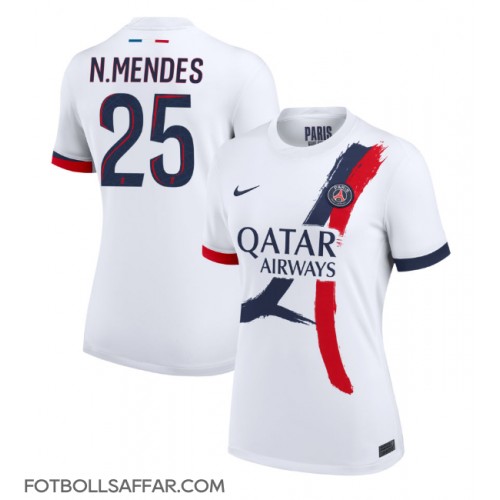 Paris Saint-Germain Nuno Mendes #25 Bortatröja Dam 2024-25 Kortärmad